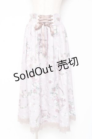 画像: axes femme / ローズリース柄スカート F ピンク Y-26-01-09-144-AX-SK-SZ-ZS