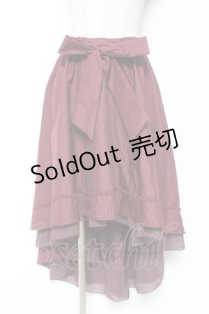 画像: axes femme / ベルト付フィッシュテールスカート M ワイン Y-26-01-09-149-AX-SK-SZ-ZY