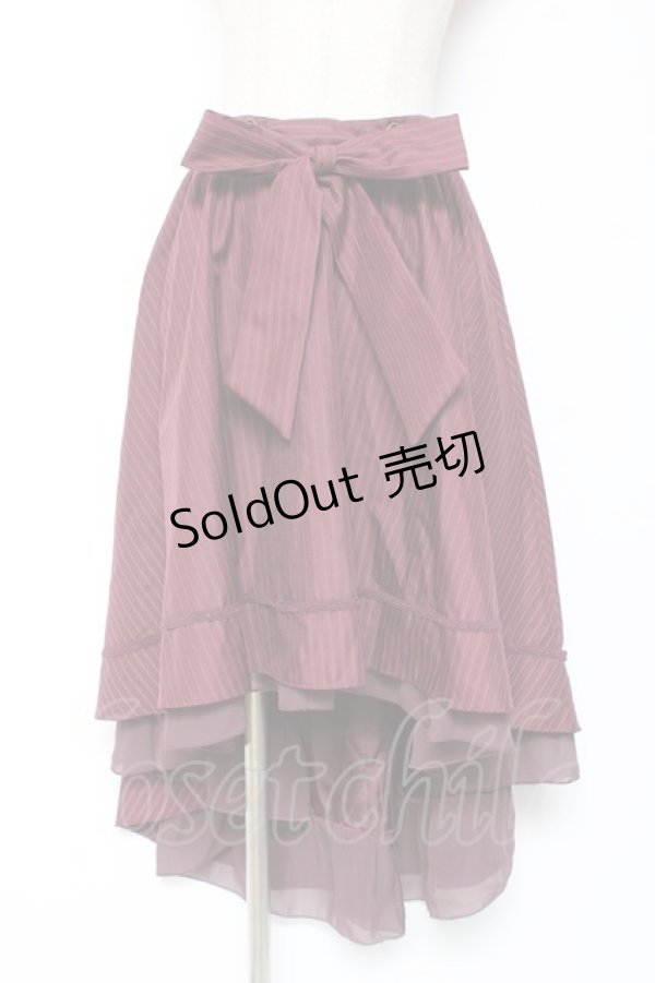 画像1: axes femme / ベルト付フィッシュテールスカート M ワイン Y-26-01-09-149-AX-SK-SZ-ZY (1)