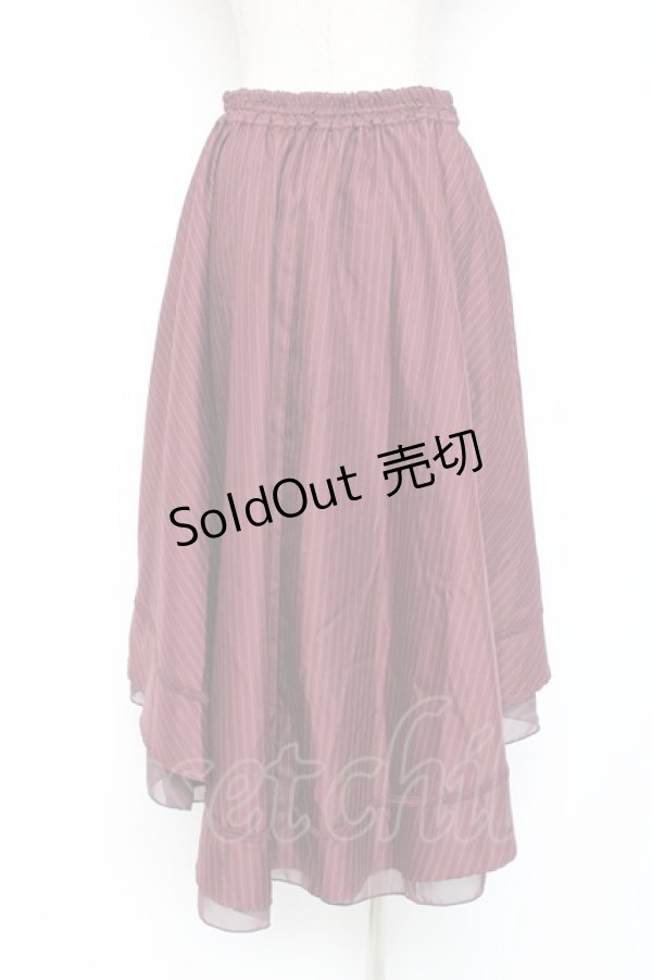 画像2: axes femme / ベルト付フィッシュテールスカート M ワイン Y-26-01-09-149-AX-SK-SZ-ZY (2)