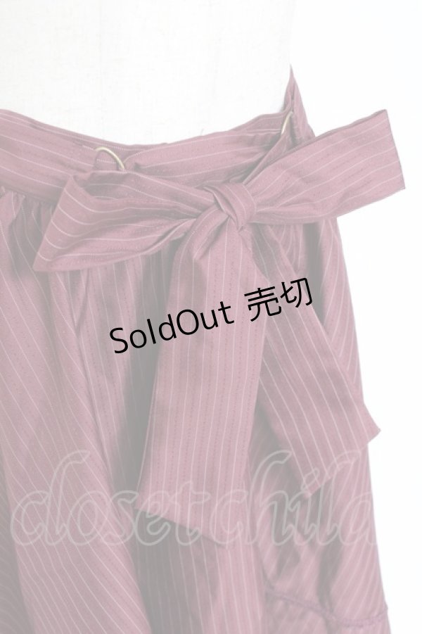 画像3: axes femme / ベルト付フィッシュテールスカート M ワイン Y-26-01-09-149-AX-SK-SZ-ZY (3)