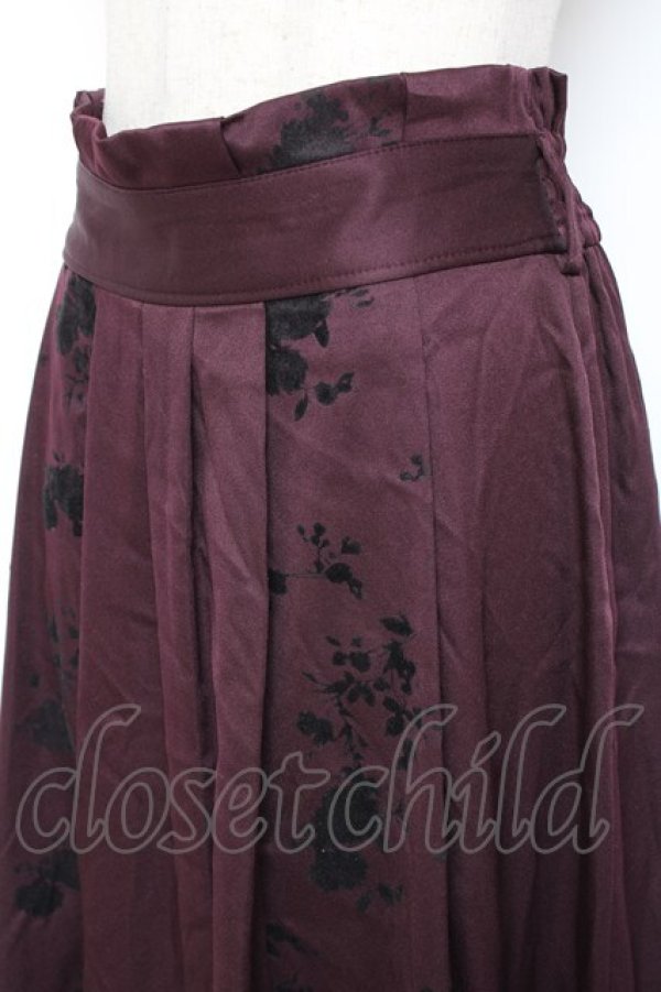画像3: axes femme / フラワーフロッキー切替スカート F ワイン Y-26-01-09-150-AX-SK-SZ-ZY (3)
