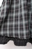 画像4: axes femme / 裾プリーツチェック柄スカート M 黒 Y-26-01-09-153-AX-SK-SZ-ZY (4)