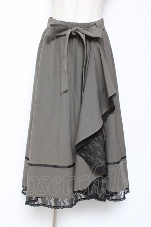 画像1: axes femme / マルチWAYフリルスカート F カーキ Y-26-01-09-154-AX-SK-SZ-ZY (1)