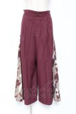 画像1: axes femme / スカーフ切替ワイドパンツ F ワイン Y-26-01-09-155-AX-PA-SZ-ZY (1)