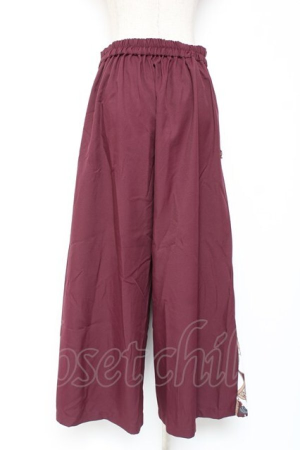 画像3: axes femme / スカーフ切替ワイドパンツ F ワイン Y-26-01-09-155-AX-PA-SZ-ZY (3)