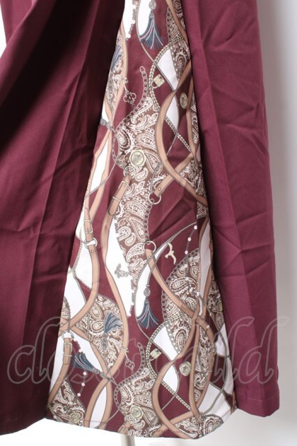 画像4: axes femme / スカーフ切替ワイドパンツ F ワイン Y-26-01-09-155-AX-PA-SZ-ZY (4)