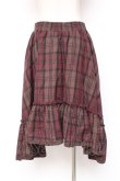 画像2: axes femme / チェック柄ミディスカート M ワイン Y-26-01-09-159-AX-SK-SZ-ZY (2)
