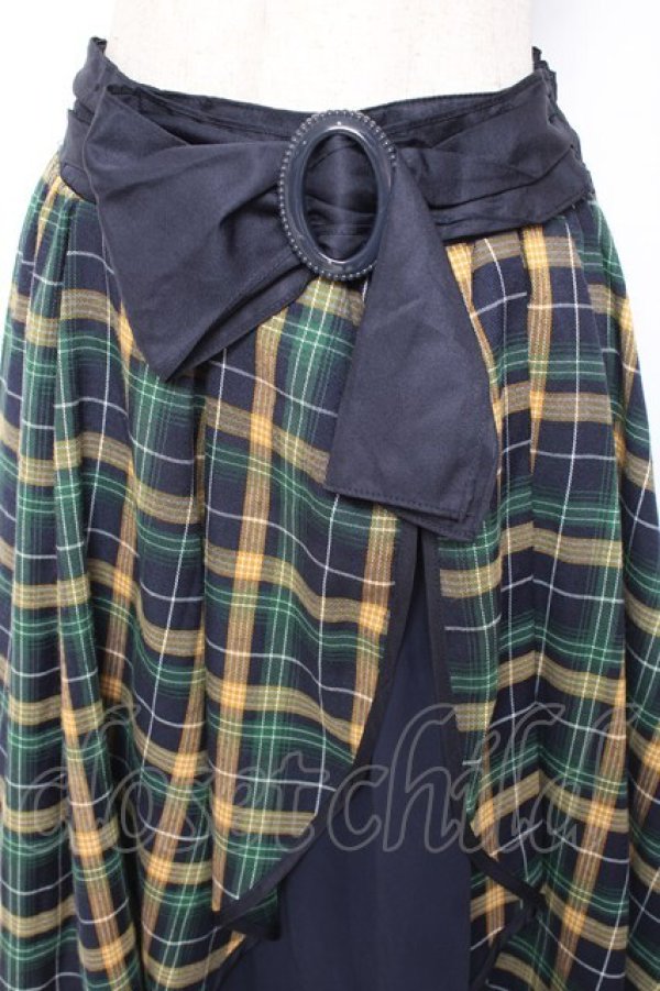 画像3: axes femme POETIQUE / リボンベルトデザインスカート M 紺 Y-26-01-09-161-AX-SK-SZ-ZY (3)