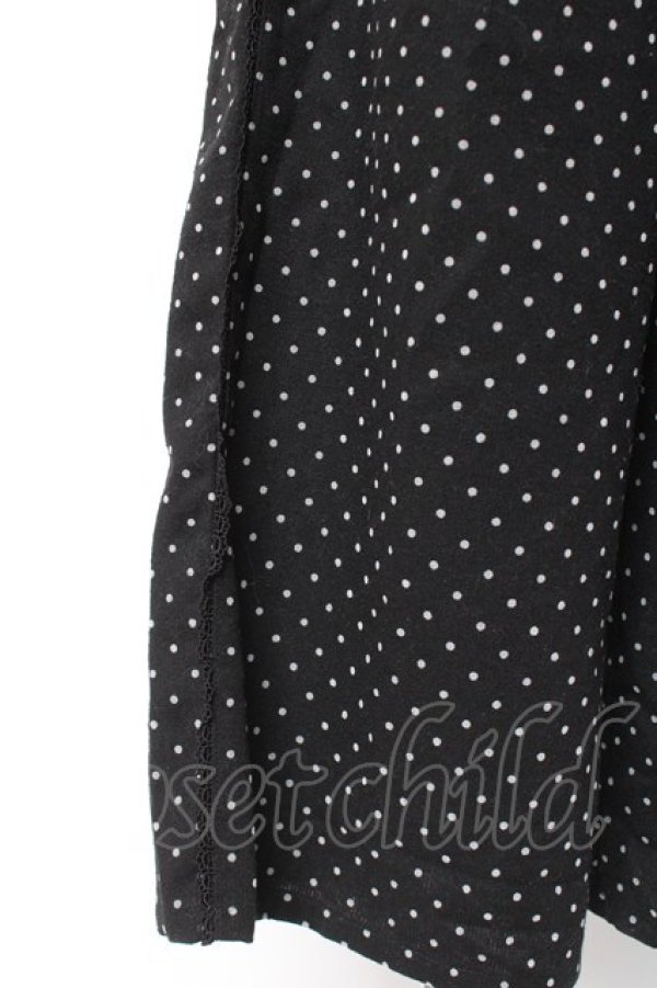 画像4: axes femme / リボン付きドット柄ワイドパンツ M 黒 Y-26-01-09-163-AX-PA-SZ-ZY (4)