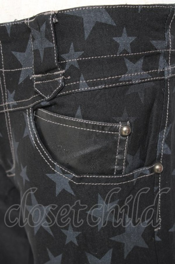 画像5: ALGONQUINS / 星柄ツートンパンツ 2 ブラック Y-26-01-09-164-AL-PA-SZ-ZY (5)