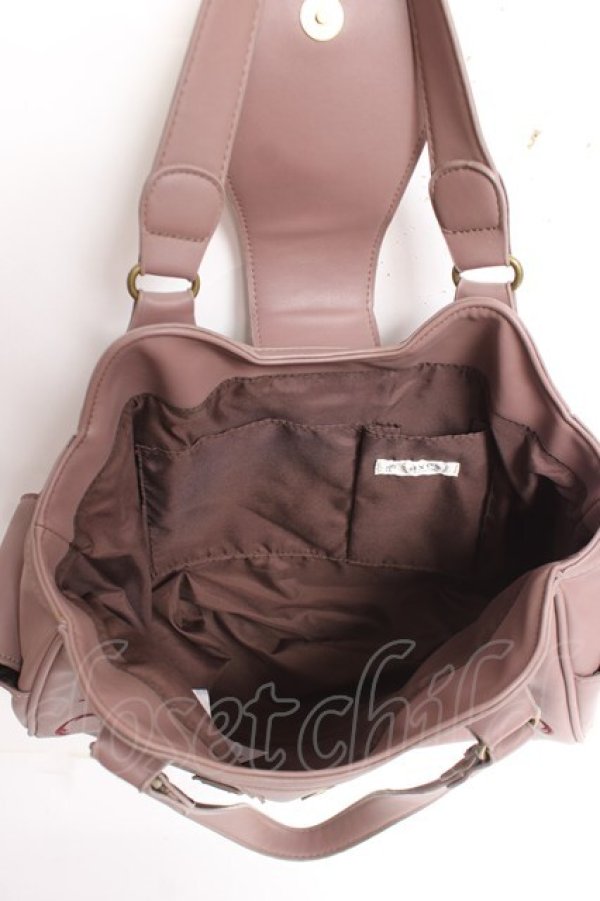 画像4: axes femme / バラパッチワークバッグ  ピンク Y-26-01-09-021-AX-BG-SZ-ZY (4)