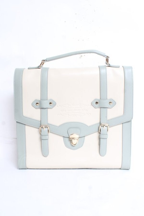 画像1: axes femme / ベルトデザイン配色サッチェル F 生成り Y-26-01-09-022-AX-BG-SZ-ZY (1)