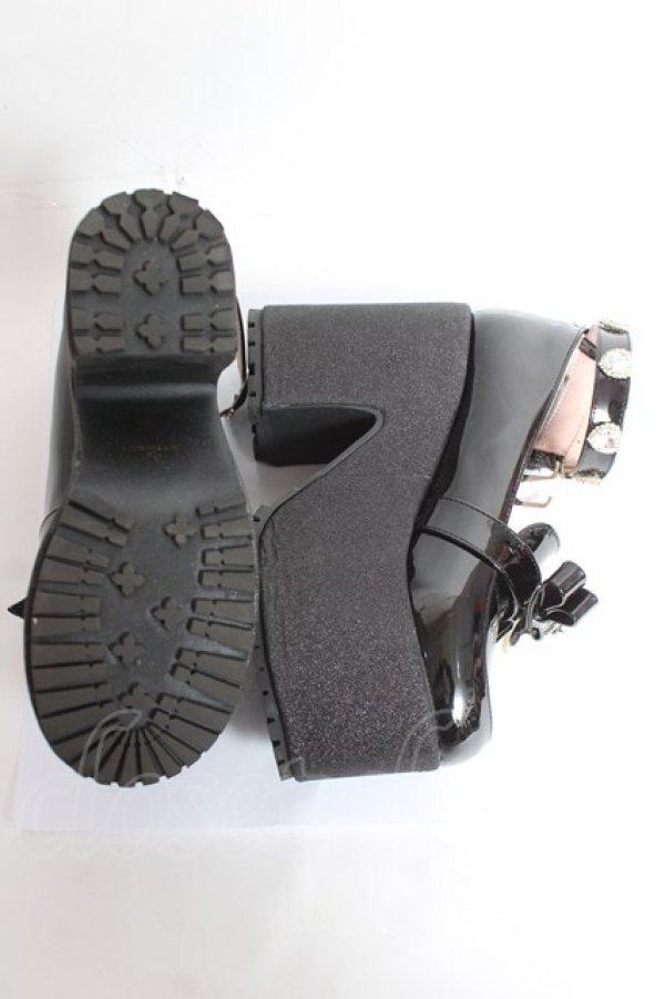 画像5: Ank Rouge / エナメルリボン厚底ローファー M 黒 Y-26-01-09-023-CA-OP-SZ-ZY (5)