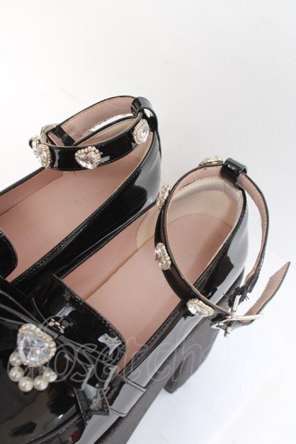 画像6: Ank Rouge / エナメルリボン厚底ローファー M 黒 Y-26-01-09-023-CA-OP-SZ-ZY (6)