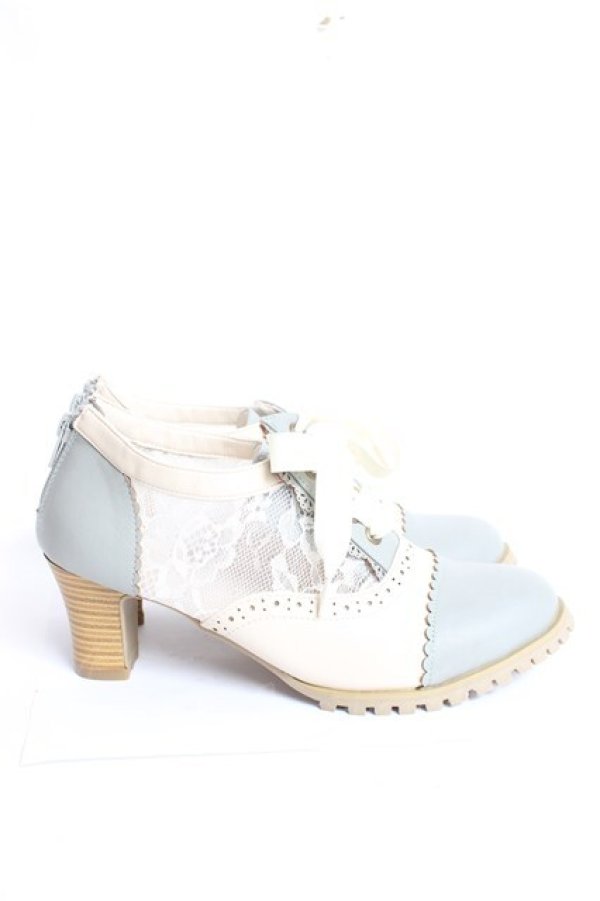 画像4: axes femme / 配色レースアップブーティー L グリーン Y-26-01-09-024-AX-SH-SZ-ZY (4)