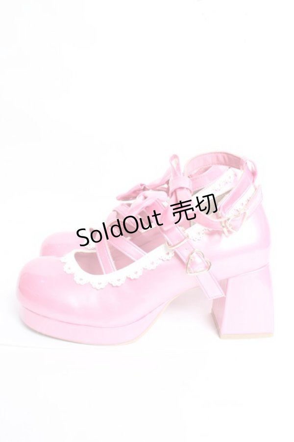 画像2: Chalmiere / ダブルリボンスカラップパンプス L 濃ピンク Y-26-01-09-025-LO-SH-SZ-ZY (2)