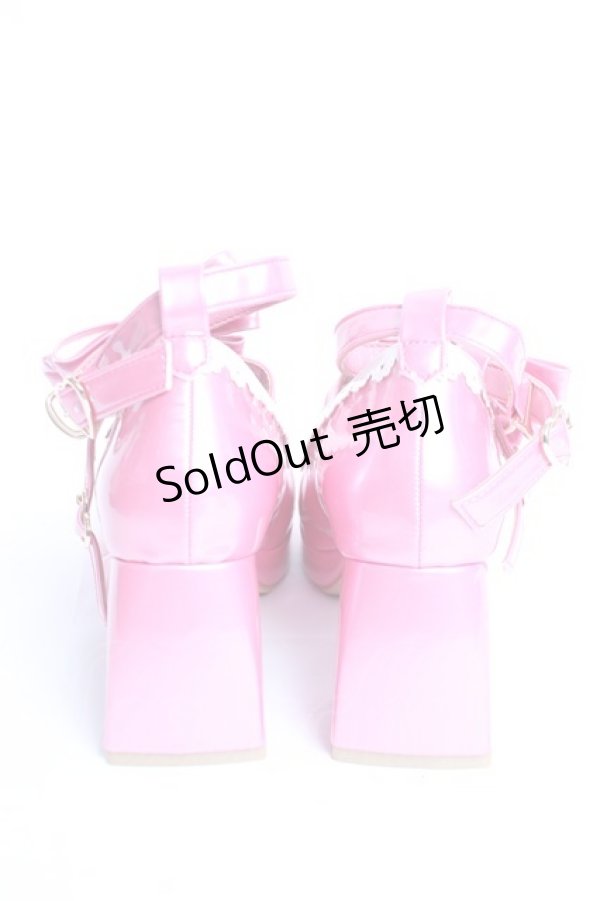 画像3: Chalmiere / ダブルリボンスカラップパンプス L 濃ピンク Y-26-01-09-025-LO-SH-SZ-ZY (3)