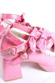 画像5: Chalmiere / ダブルリボンスカラップパンプス L 濃ピンク Y-26-01-09-025-LO-SH-SZ-ZY (5)