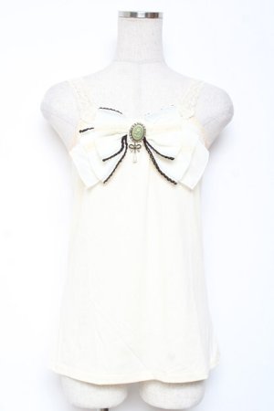 画像: axes femme / カメオリボンキャミソール M 生成り Y-26-01-09-026-AX-TO-SZ-ZY