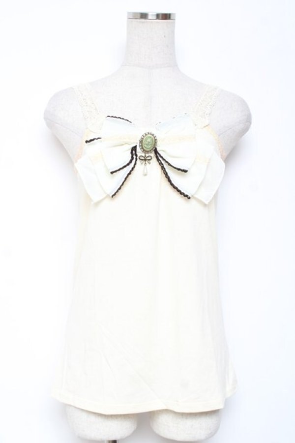 画像1: axes femme / カメオリボンキャミソール M 生成り Y-26-01-09-026-AX-TO-SZ-ZY (1)