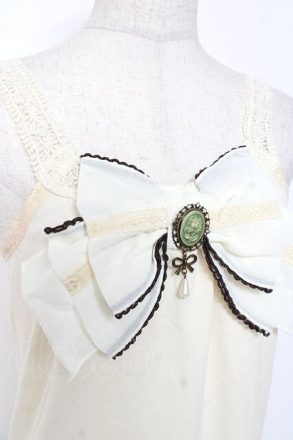 画像4: axes femme / カメオリボンキャミソール M 生成り Y-26-01-09-026-AX-TO-SZ-ZY (4)