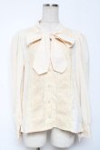 画像1: axes femme / 繊細レース重ねボウタイブラウス M 生成り Y-26-01-09-029-AX-BL-SZ-ZY (1)