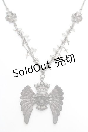 画像: PUNK / スカルネックレス  黒 Y-26-01-12-001-PU-AC-SZ-ZY