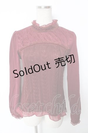 画像: axes femme / ビスチェ切り替えプルオーバー  ワイン Y-26-01-12-042-AX-TO-SZ-ZY