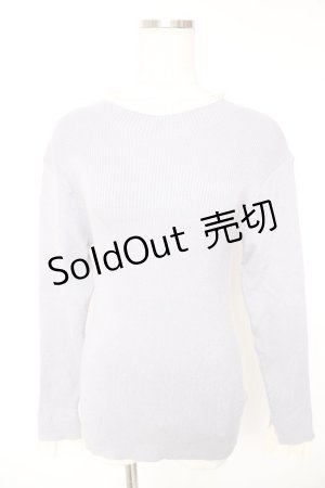 画像: axes femme / レース使いリブニット M ブルー Y-26-01-12-051-AX-TO-SZ-ZY