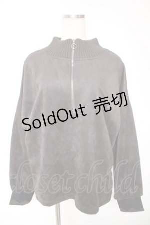 画像: axes femme / ハーフジップアップトレーナー  グレー Y-26-01-12-061-AX-TO-SZ-ZY