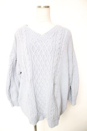 画像: axes femme POETIQUE / 編み上げデザインニット  サックス Y-26-01-12-062-AX-TO-SZ-ZY