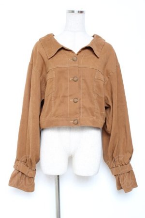 画像: axes femme POETIQUE / バックレースアップジャケット  ベージュ Y-26-01-12-066-AX-JA-SZ-ZY