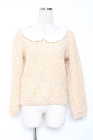 画像: Ank Rouge / 衿付きドットニット M 生成り Y-26-01-12-071-CA-TO-SZ-ZY