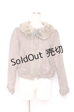 画像: axes femme / ファー襟ブルゾン M 茶 Y-26-01-12-072-AX-TO-SZ-ZY