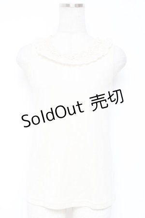 画像: axes femme / はしごレースタンク  生成り Y-26-01-12-075-AX-TO-SZ-ZY