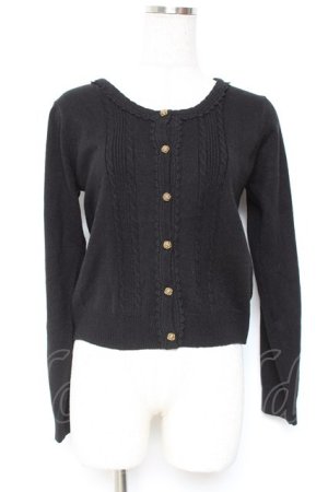 画像: axes femme / ファーティペット付きカーディガン M 黒 Y-26-01-12-076-AX-TO-SZ-ZY