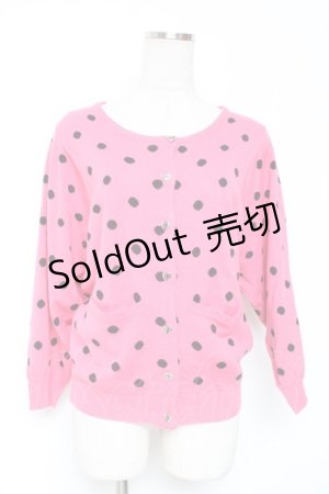 画像: Candy Stripper / ドットカーディガン（ピンク） 2 ピンク?ブラック Y-26-01-12-083-PU-TO-IG-ZY
