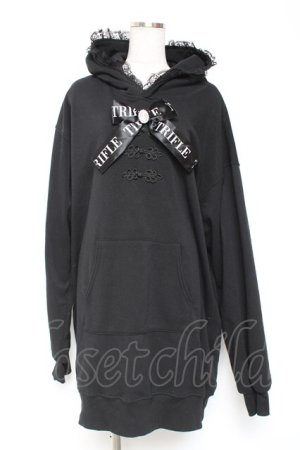 画像: Ank Rouge / ビジューリボンパーカーop  黒 Y-26-01-12-085-CA-OP-SZ-ZS