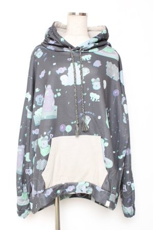 画像: LAND by MILK BOY / ラブ＆ベアパーカー  ブラック Y-26-01-12-086-PU-TO-SZ-ZY