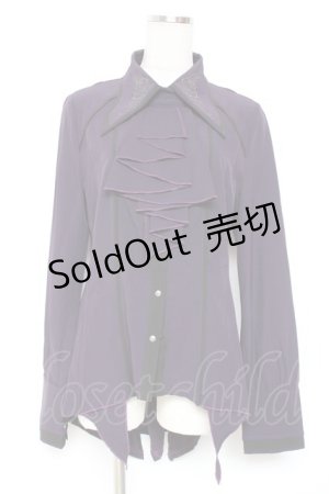 画像: Rozen Kavalier / ジャボ付き衿刺繍ブラウス  パープル Y-26-01-12-089-OO-BL-SZ-ZS
