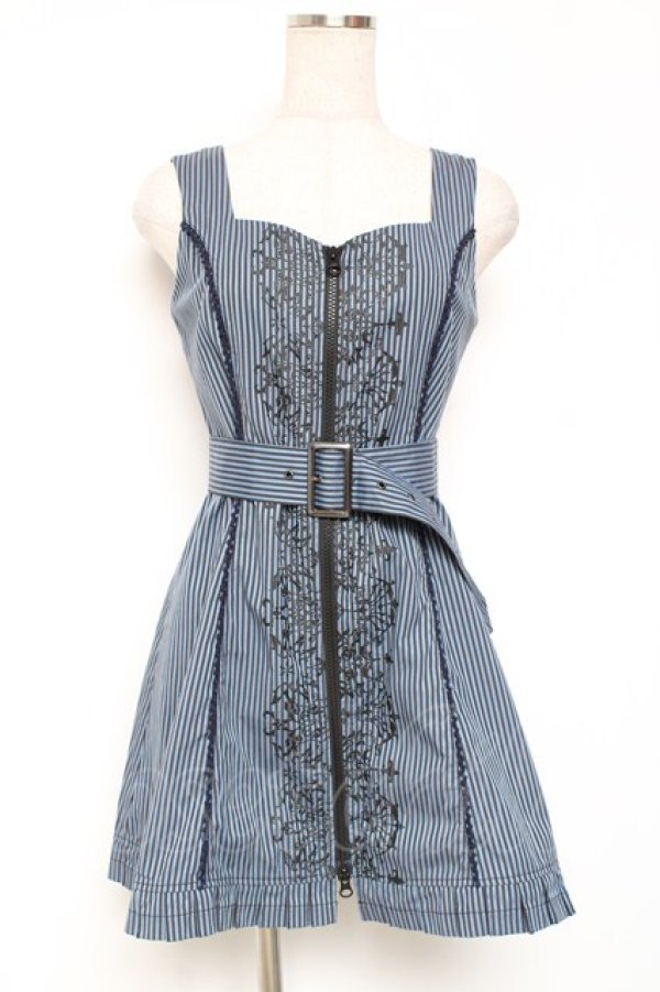 画像1: PUTUMAYO / テイルズコラボ ロゼ ハーネスZIPワンピ  ブルー Y-26-01-12-090-PT-OP-AS-ZY (1)