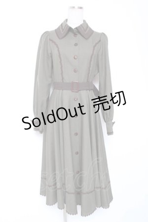 画像: Innocent World / メランジュヘリンボーンワンピース M ダークグリーン×ショコラ Y-26-01-12-091-IW-OP-SZ-ZT0207C