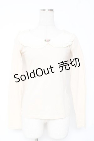 画像: an another angelus / サテン襟巻きバラトップス F アイボリー Y-26-01-12-099-CA-TO-SZ-ZY