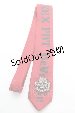 画像: SEX POT ReVeNGe / オリジナルスカルネクタイ  赤 Y-26-01-12-014-SP-ZA-SZ-ZY