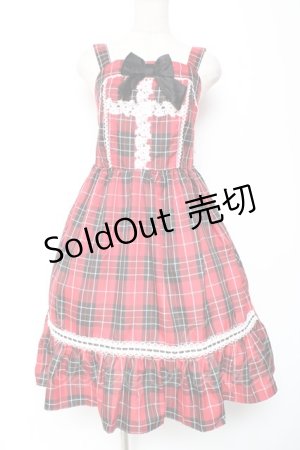 画像: Eri Aino's collaboration / TTAINリボンレースジャンパースカート M 中赤 Y-26-01-12-109-LO-OP-SZ-ZY