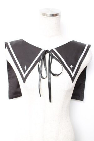 画像: LISTEN FLAVOR / ゴシックセーラーつけ襟  ブラック Y-26-01-12-015-PU-ZA-SZ-ZY