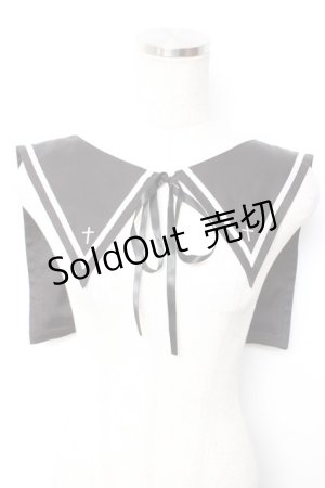 画像: LISTEN FLAVOR / ゴシックセーラーつけ襟  ブラック Y-26-01-12-015-PU-ZA-SZ-ZT445-F003