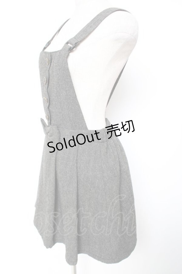 画像2: Ank Rouge / ウールジャンパースカート  グレー Y-26-01-12-110-CA-OP-AS-ZT406 (2)