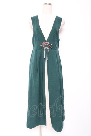 画像: axes femme / フロントプリーツジャンスカ  グリーン Y-26-01-12-117-AX-OP-SZ-ZY